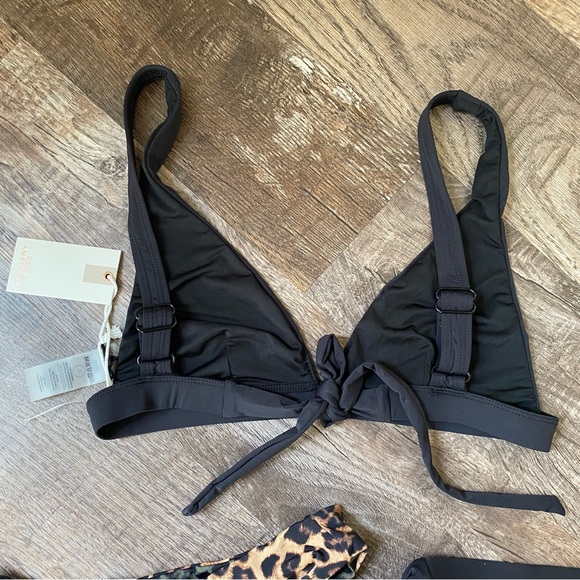 Good American Women Perfect Bikini Triangle - Leopard & Black Bottoms -New W/Tag - Picture 13 of 13